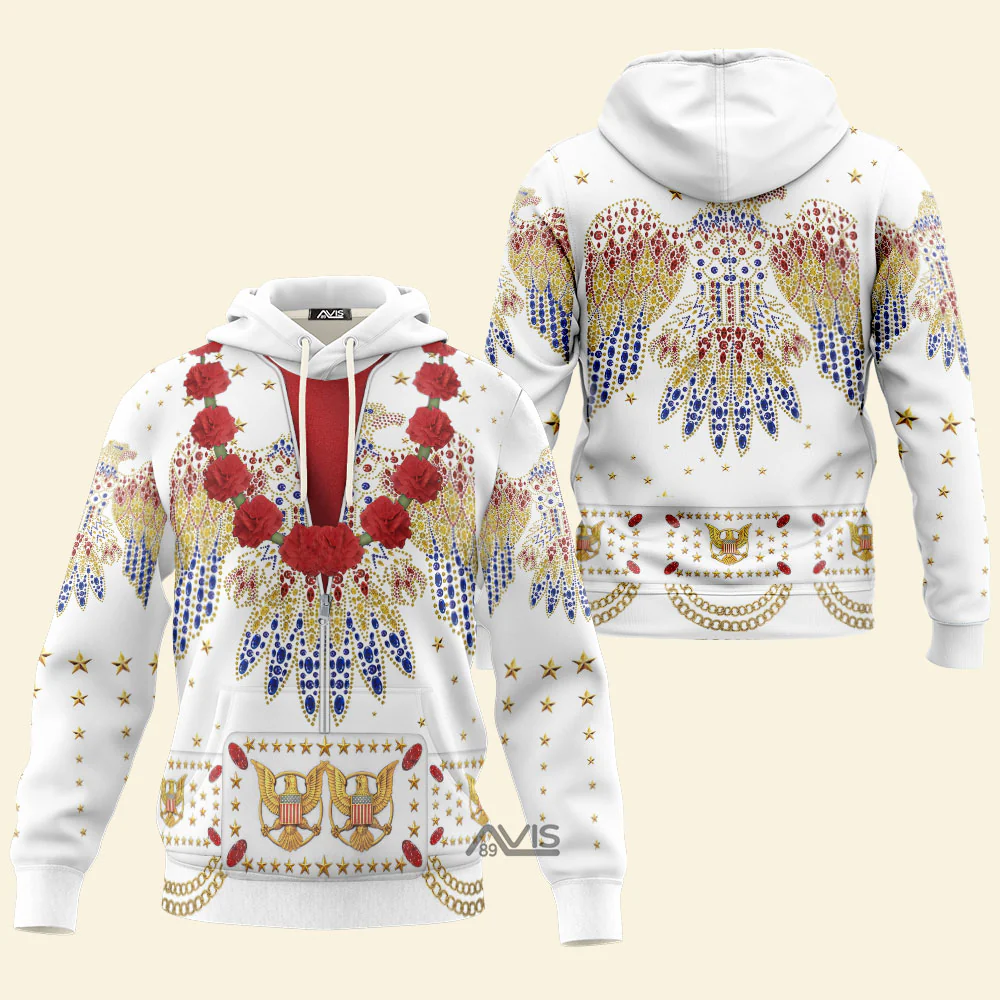 Elvis Aloha Costume - Hawaii Hoodie Sweatshirt T-Shirt Sweatpants CSELV005 - Image 2