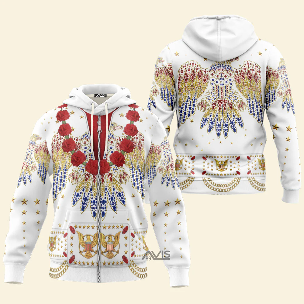 Elvis Aloha Costume - Hawaii Hoodie Sweatshirt T-Shirt Sweatpants CSELV005 - Image 3