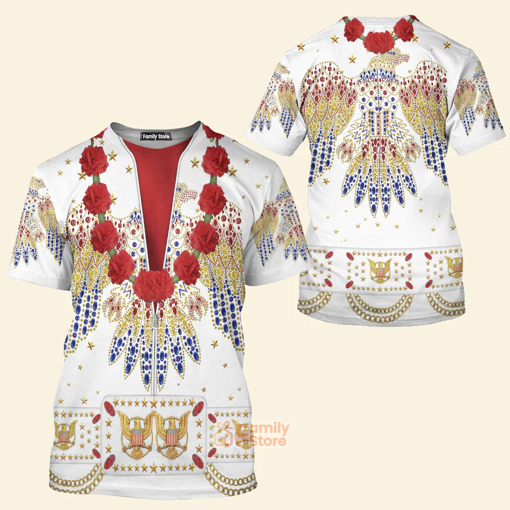 Elvis Aloha Costume - Hawaii Hoodie Sweatshirt T-Shirt Sweatpants CSELV005 - Image 8