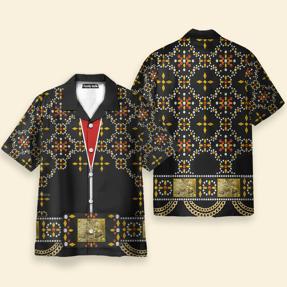 Elvis Black Conquistador Costume Black - Costume Cosplay Hawaiian Shirt CSELV015 - Image 2