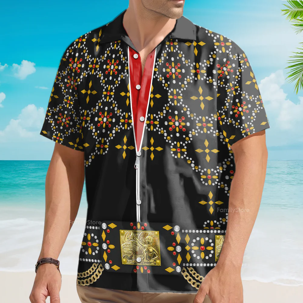 Elvis Black Conquistador Costume Black - Costume Cosplay Hawaiian Shirt CSELV015 - Image 4