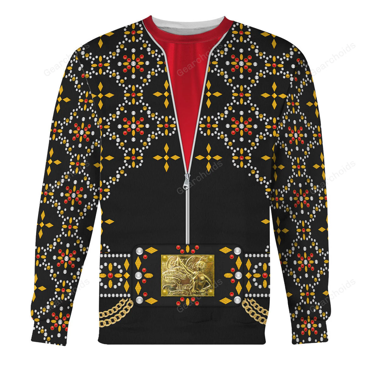 Elvis Black Conquistador Costume Black  - Costume Cosplay Hoodie Sweatshirt Sweatpants CSELV015 - Image 5