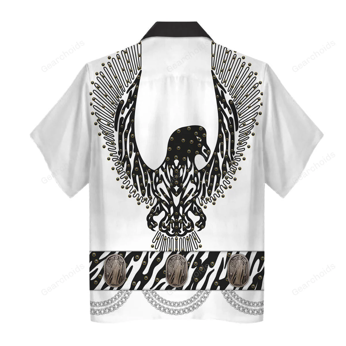 Elvis Black Phoenix Suit - Costume Cosplay Hawaiian Shirt CSELV034 - Image 2
