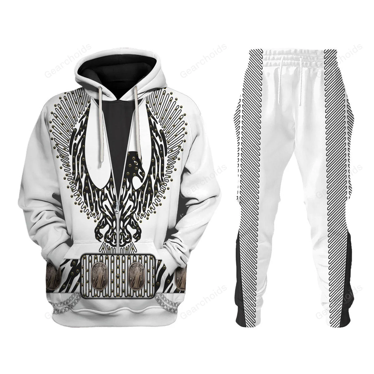 Elvis Black Phoenix Suit  - Costume Cosplay Hoodie Sweatshirt Sweatpants CSELV034