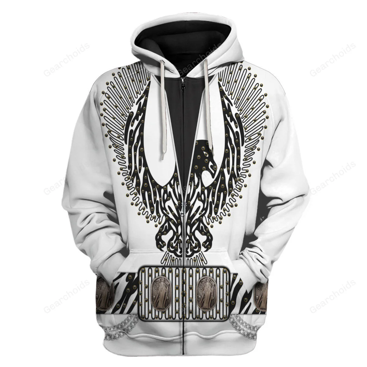 Elvis Black Phoenix Suit  - Costume Cosplay Hoodie Sweatshirt Sweatpants CSELV034 - Image 3