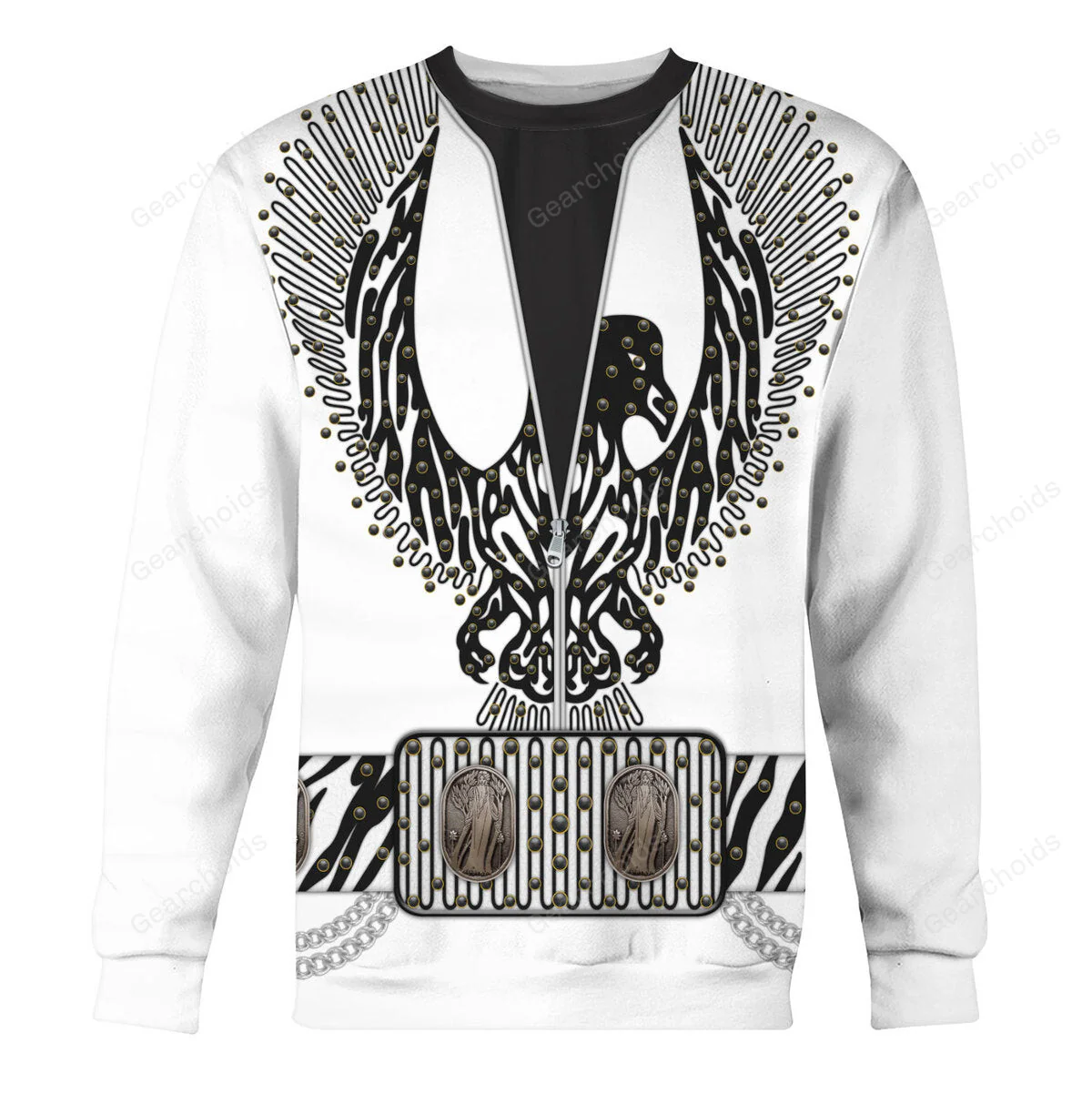 Elvis Black Phoenix Suit  - Costume Cosplay Hoodie Sweatshirt Sweatpants CSELV034 - Image 5