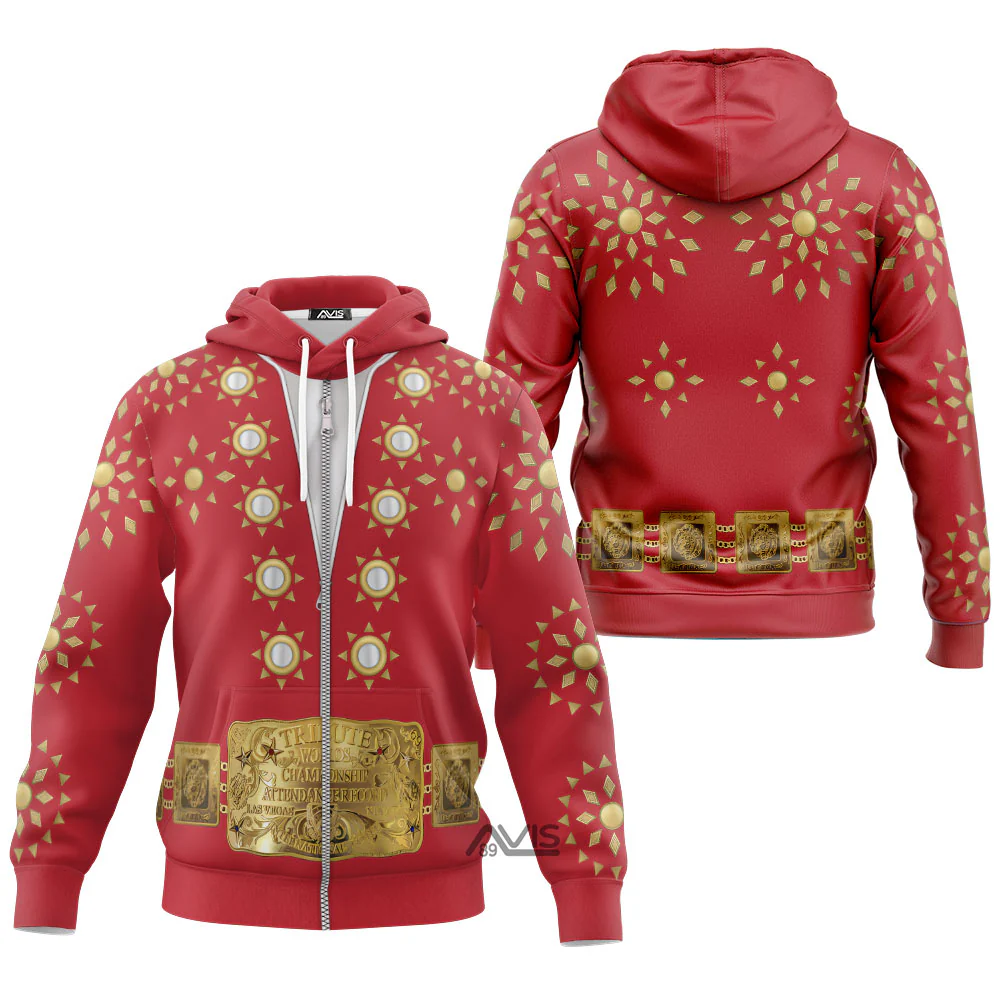 Elvis Burning Love Costume Red - Costume Cosplay Hoodie Sweatshirt Sweatpants CSELV014 - Image 2