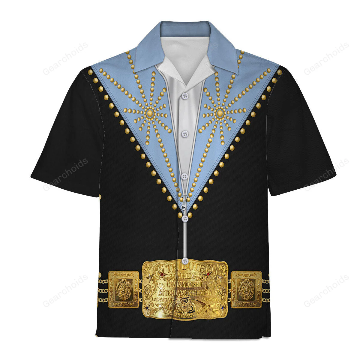 Elvis Cisco Blue - Costume Cosplay Hawaiian Shirt CSELV045