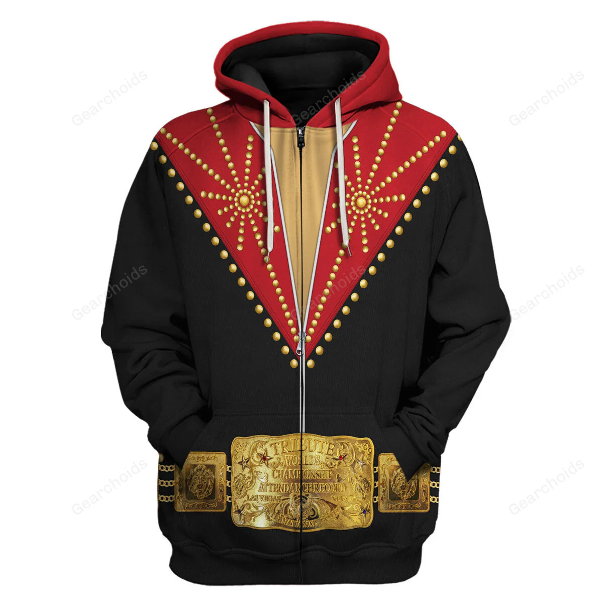 Elvis Cisco Red - Costume Cosplay Hoodie Sweatshirt Sweatpants CSELV048 - Image 3