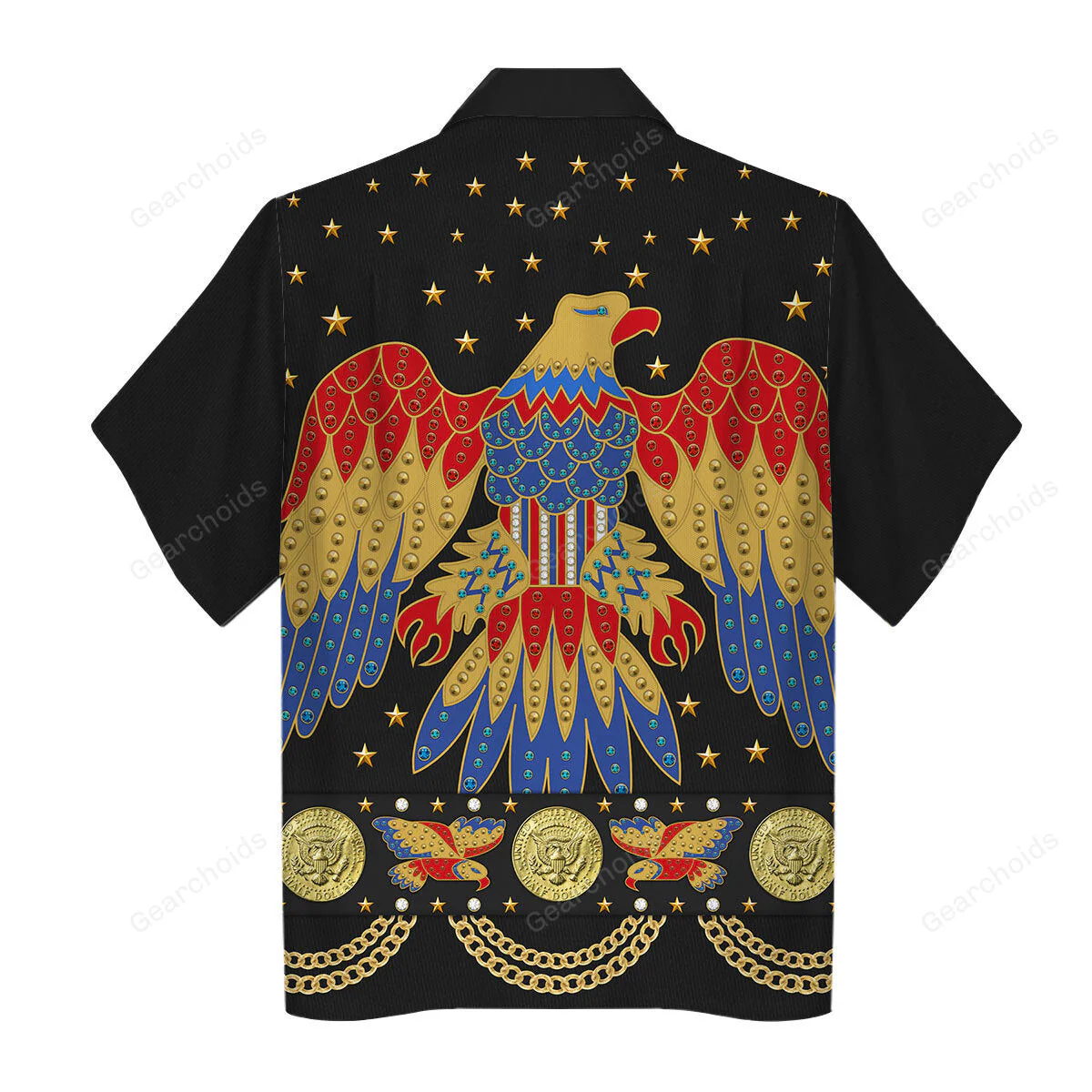 Elvis EAGLE Black - Costume Cosplay Hawaiian Shirt CSELV012 - Image 2