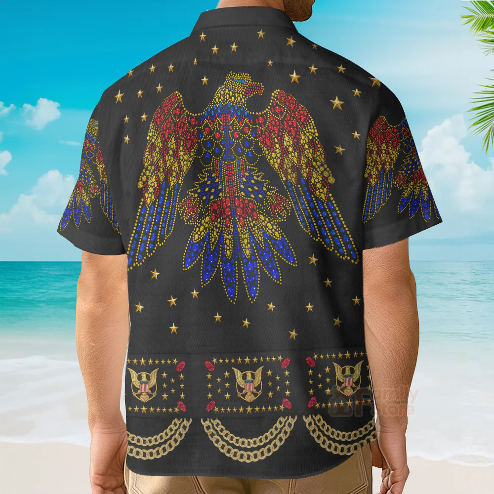 Elvis EAGLE Black - Costume Cosplay Hawaiian Shirt  CSELV008 - Image 3