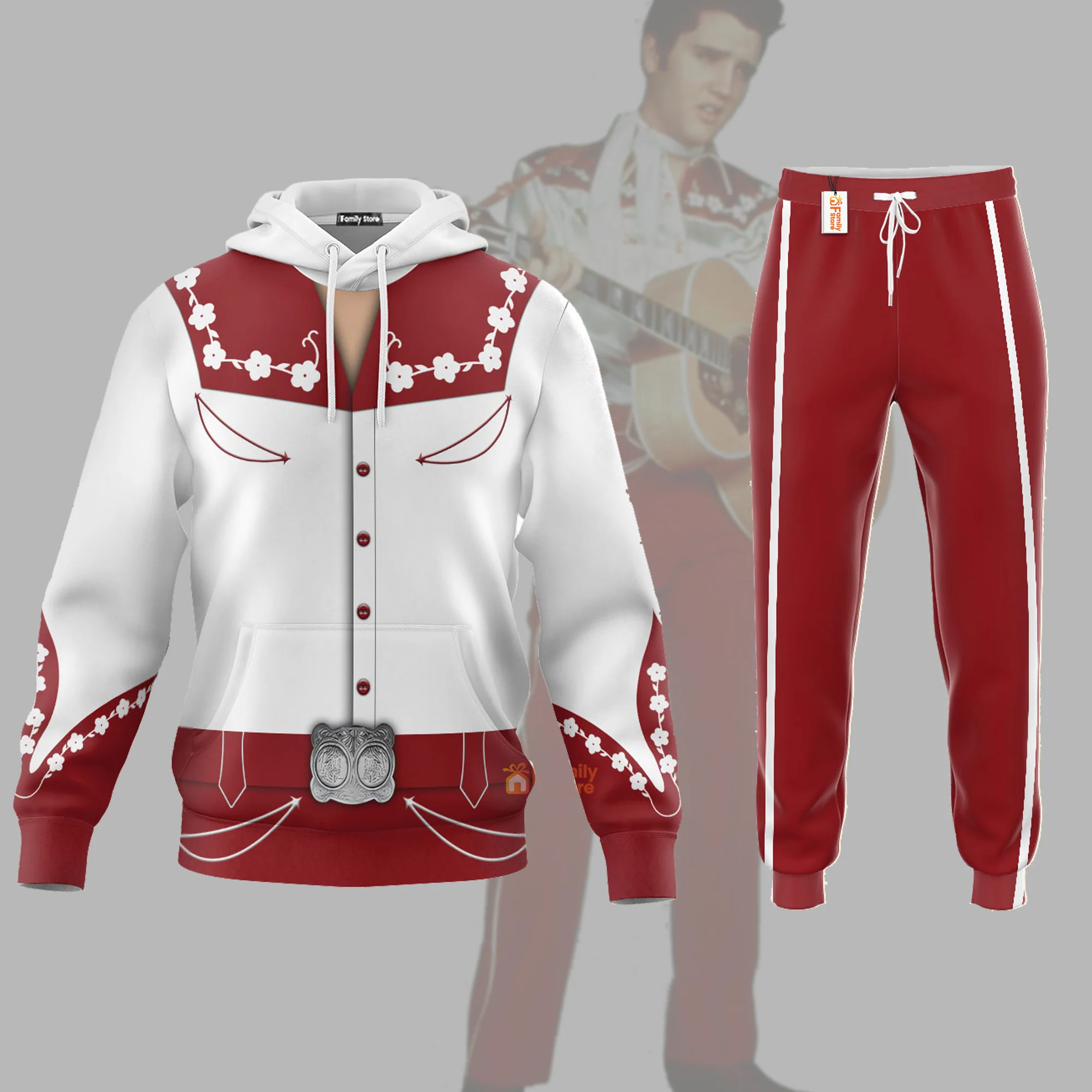 Elvis 'Loving You' 1957  - Costume Cosplay Hoodie Sweatshirt Sweatpants CSELV019