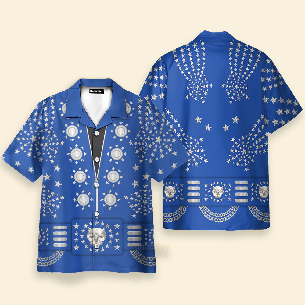 Elvis Owl Blue - Costume Cosplay  Hoodie Sweatshirt Sweatpants CSELV006 - Image 4