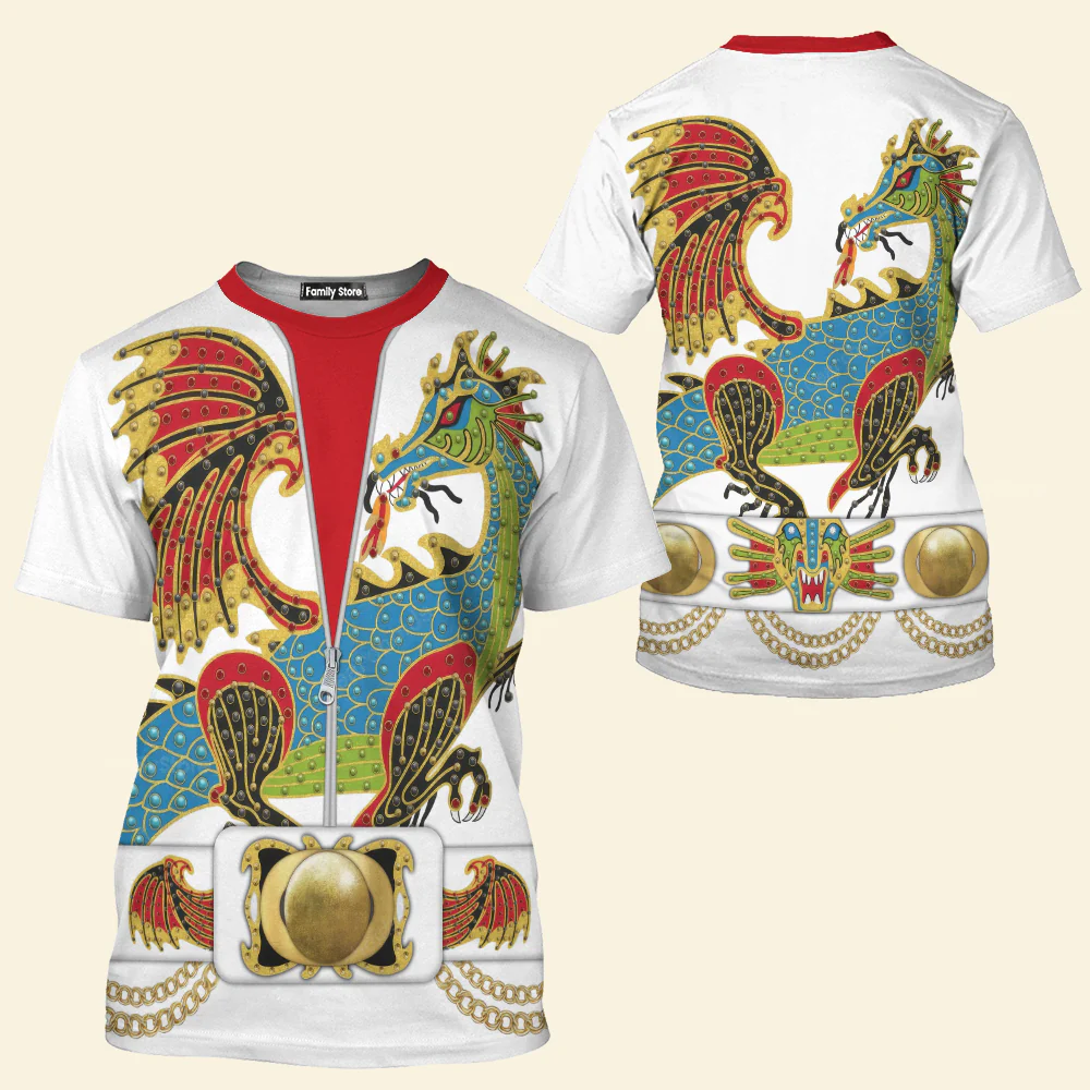 Elvis Presley The Dragon Outfit Black - Costume Cosplay Hoodie Sweatshirt Sweatpants CSELV017 - Image 10