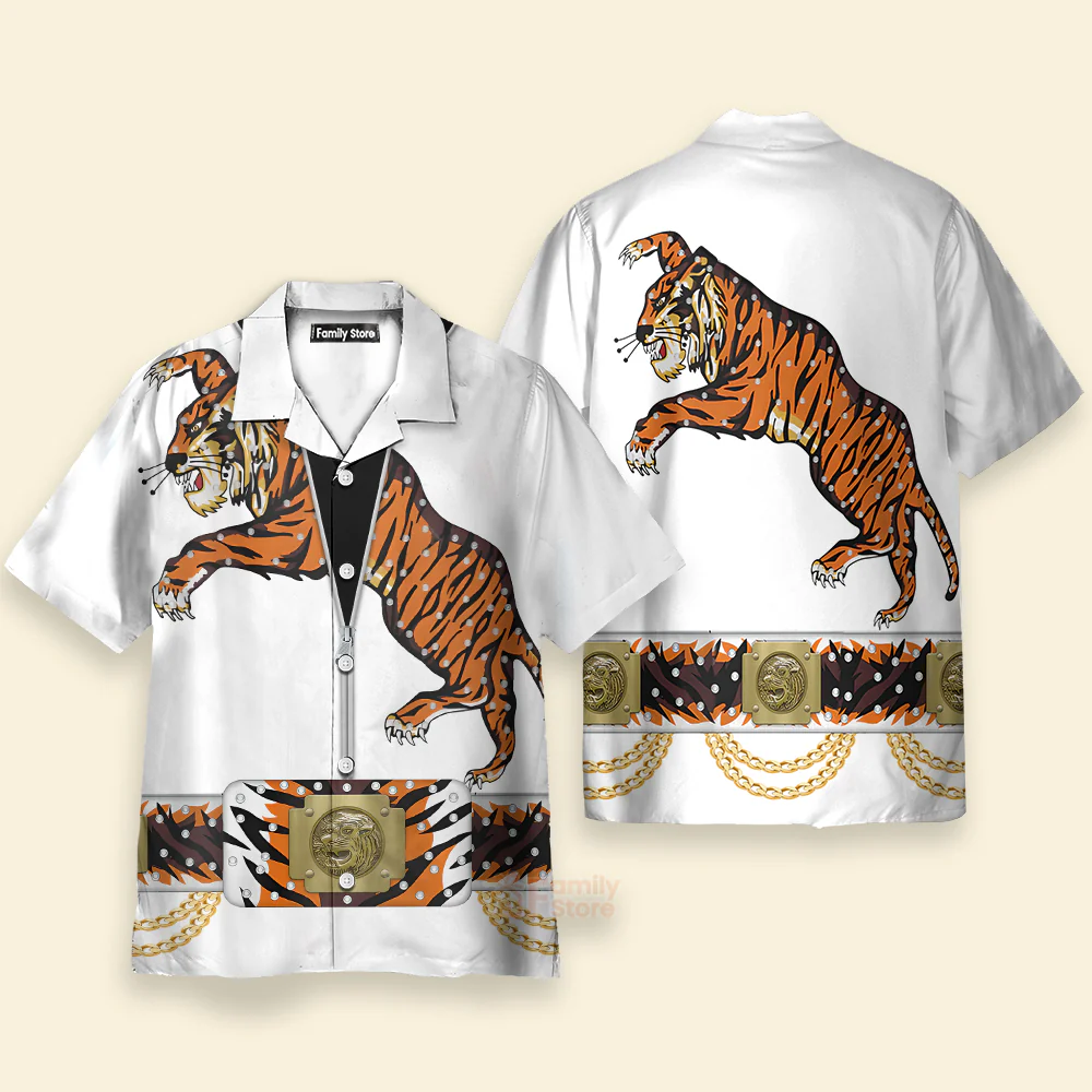 Elvis Presley Tiger - Costume Cosplay Hawaiian Shirt  CSELV002 - Image 2