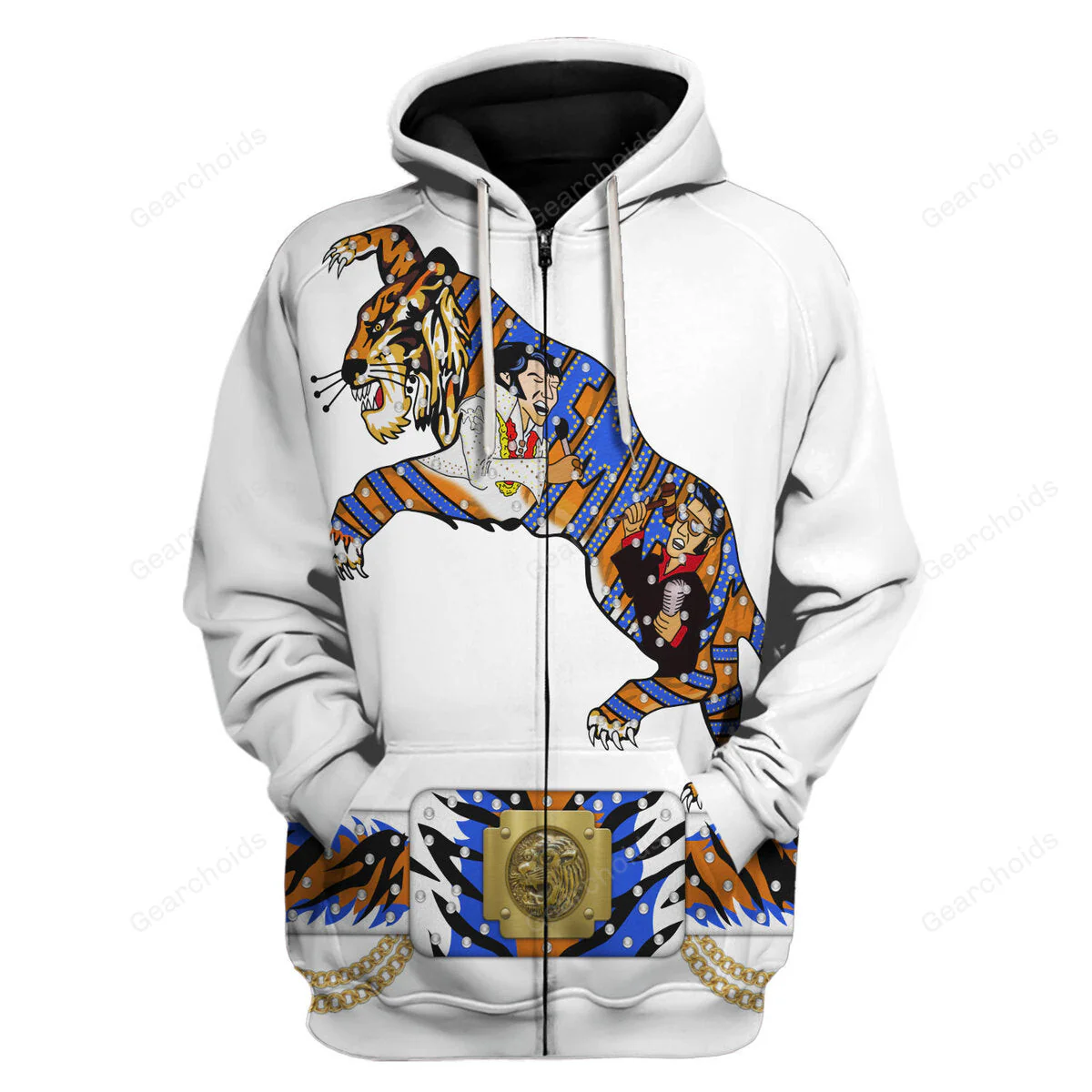 Elvis Presley Tiger - Costume Cosplay Hoodie Sweatshirt Sweatpants CSELV044 - Image 3