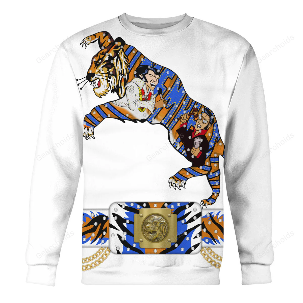 Elvis Presley Tiger - Costume Cosplay Hoodie Sweatshirt Sweatpants CSELV044 - Image 5