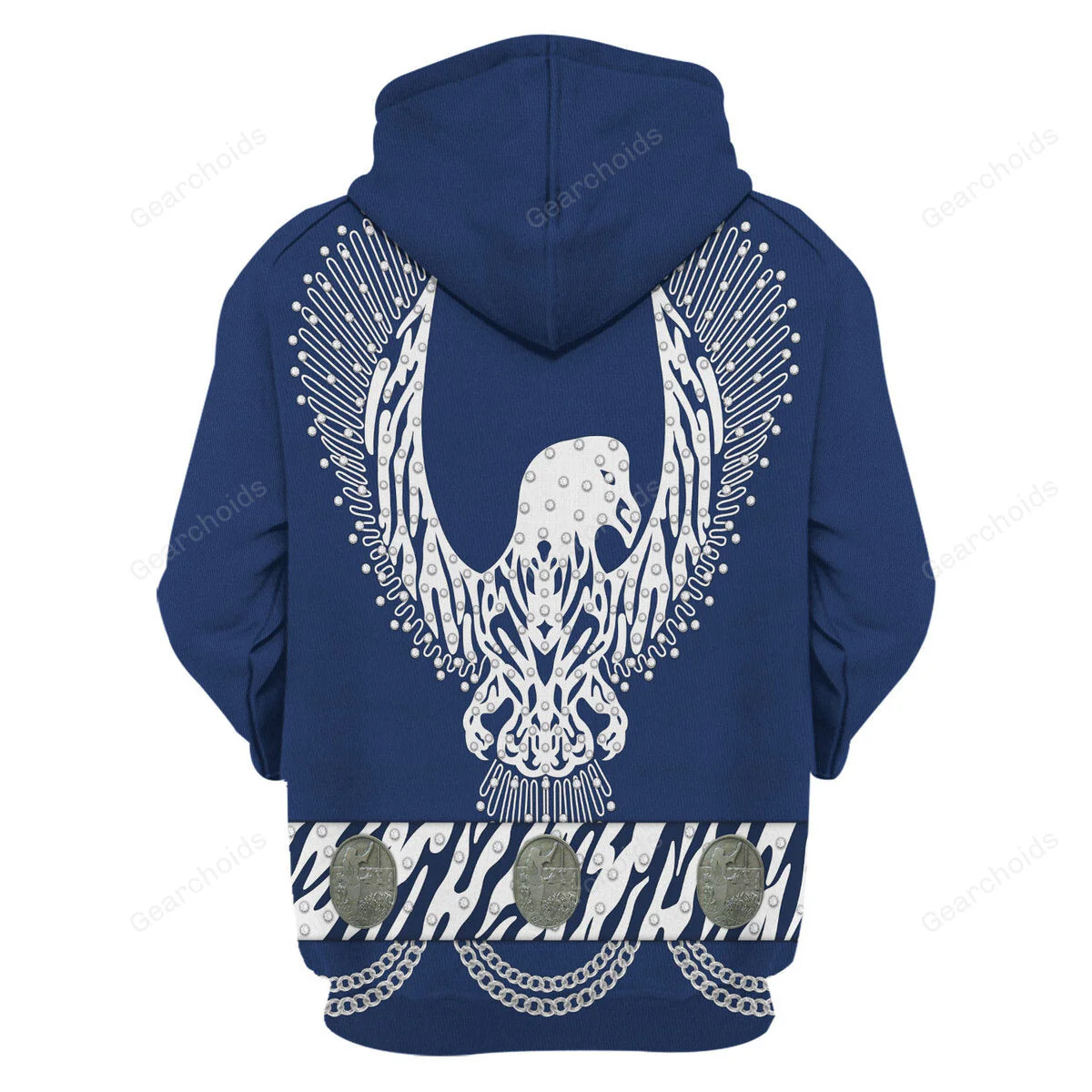 Elvis Silver Phoenix Blue - Costume Cosplay Hoodie Sweatshirt Sweatpants CSELV018 - Image 4