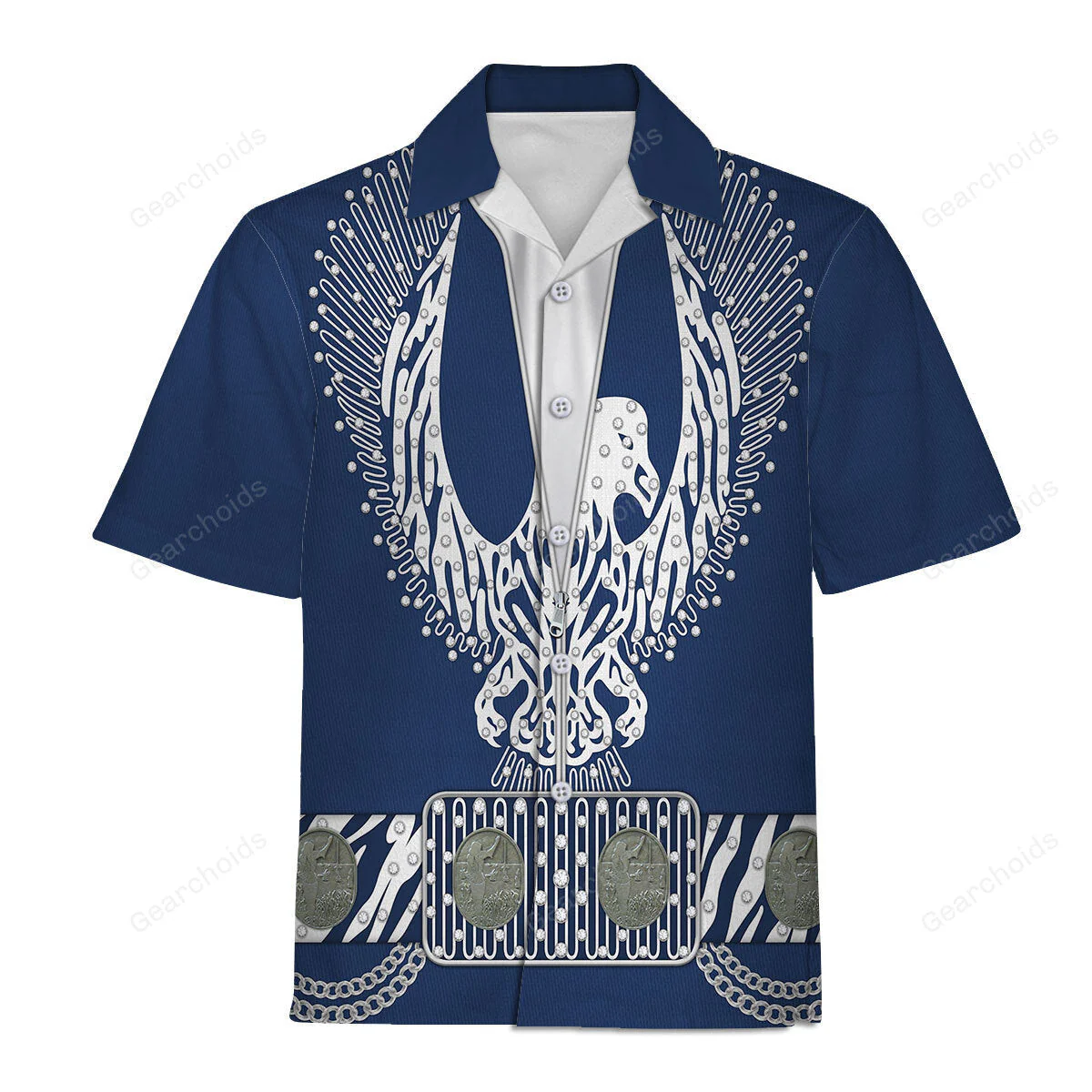 Elvis Silver Phoenix Blue - Costume Cosplay Hoodie Sweatshirt Sweatpants CSELV018 - Image 9