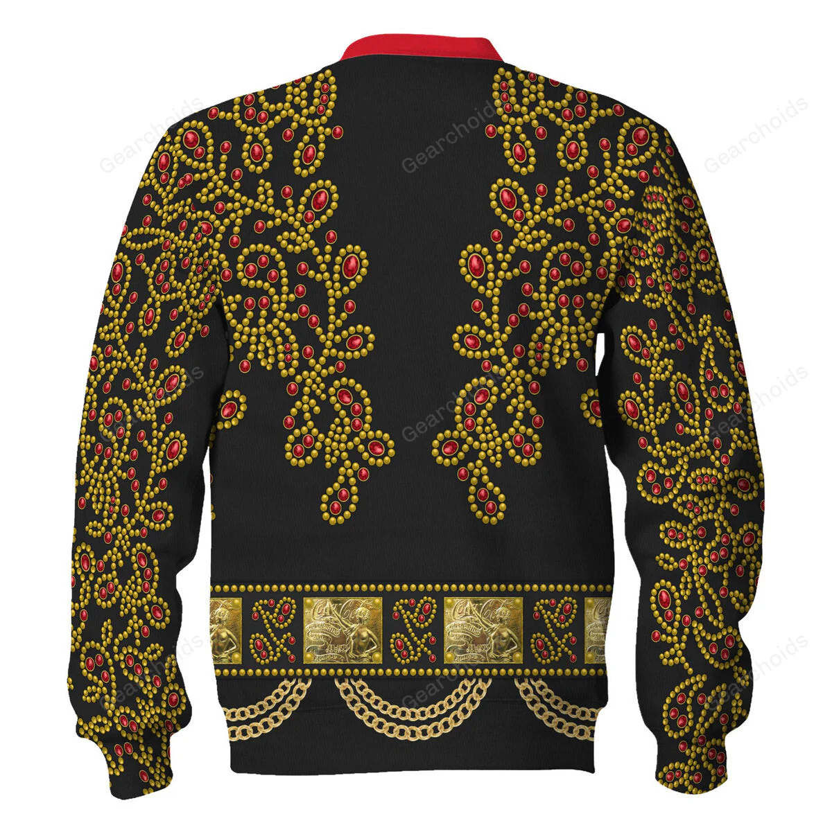 Elvis Spanish Flower - Black With Red Stones - Costume Cosplay Hoodie Sweatshirt Sweatpants CSELV037 - Image 6