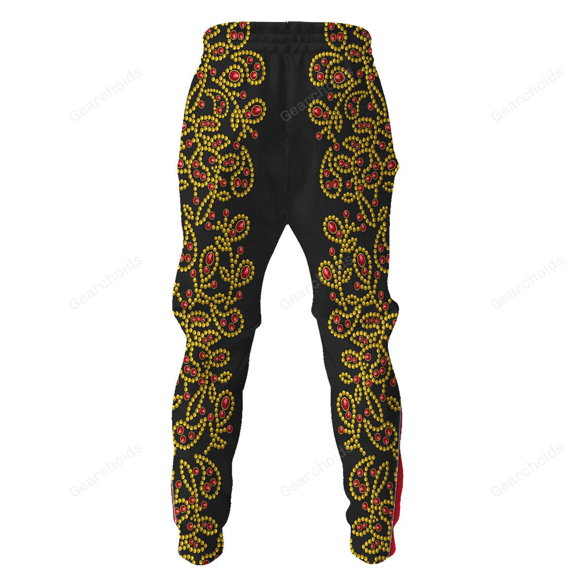 Elvis Spanish Flower - Black With Red Stones - Costume Cosplay Hoodie Sweatshirt Sweatpants CSELV037 - Image 8