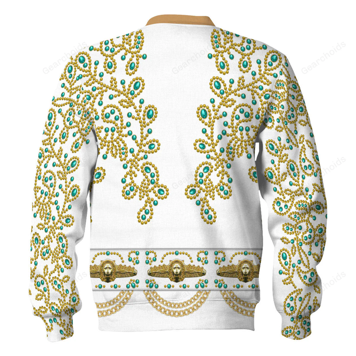 lvis Spanish Flower - White With Green Stones - Costume Cosplay Hoodie Sweatshirt Sweatpants CSELV032 - Image 6