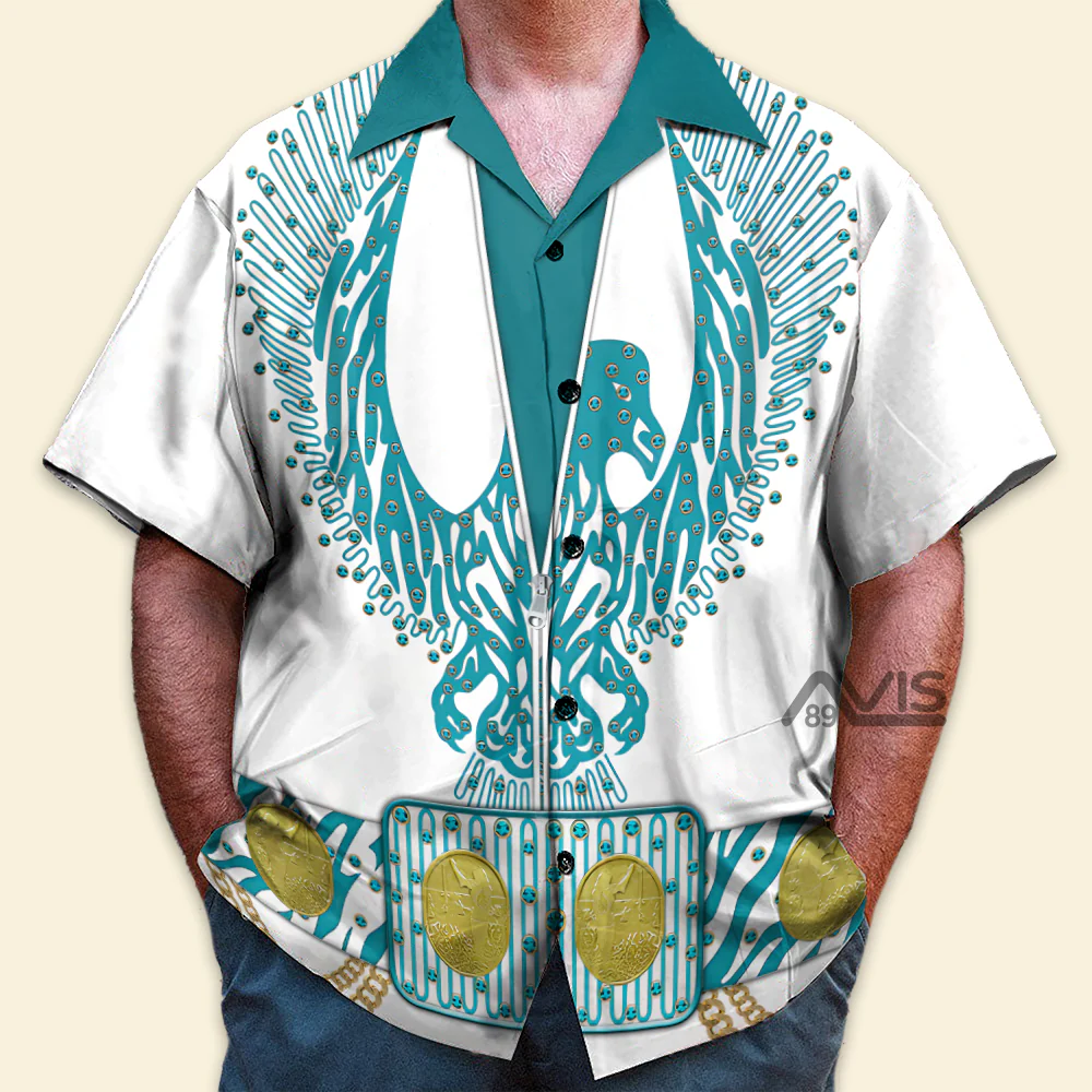 Elvis Turquoise Phoenix - Costume Cosplay Hoodie Sweatshirt Sweatpants CSELV038 - Image 5