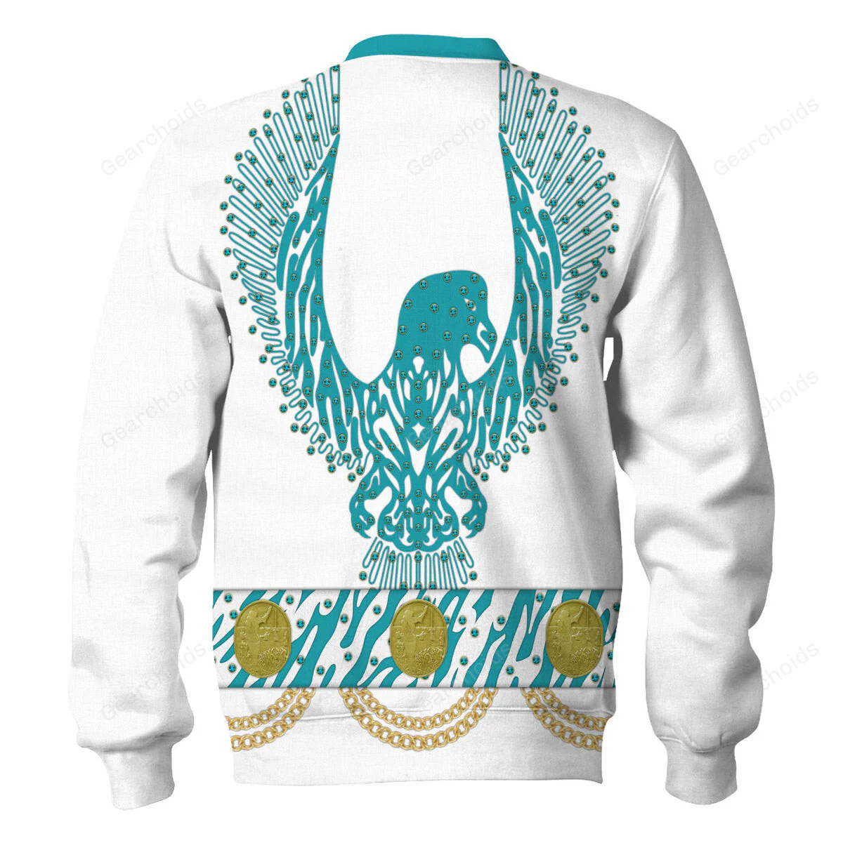 Elvis Turquoise Phoenix - Costume Cosplay Hoodie Sweatshirt Sweatpants CSELV038 - Image 7