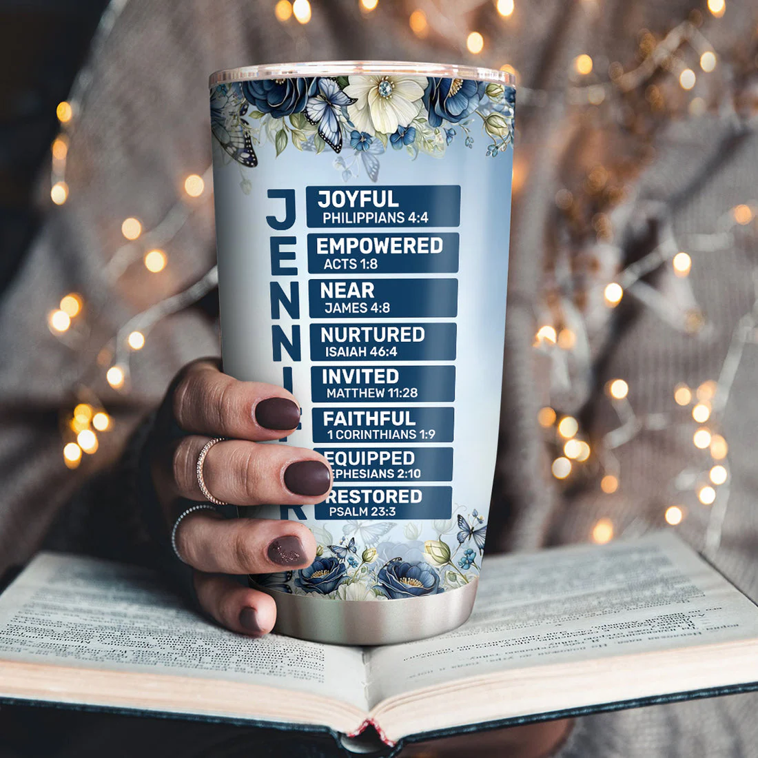 Every Day God Thinks Of You - Personalized Stainless Steel Tumbler - Gift For Her | HN02 - Image 2