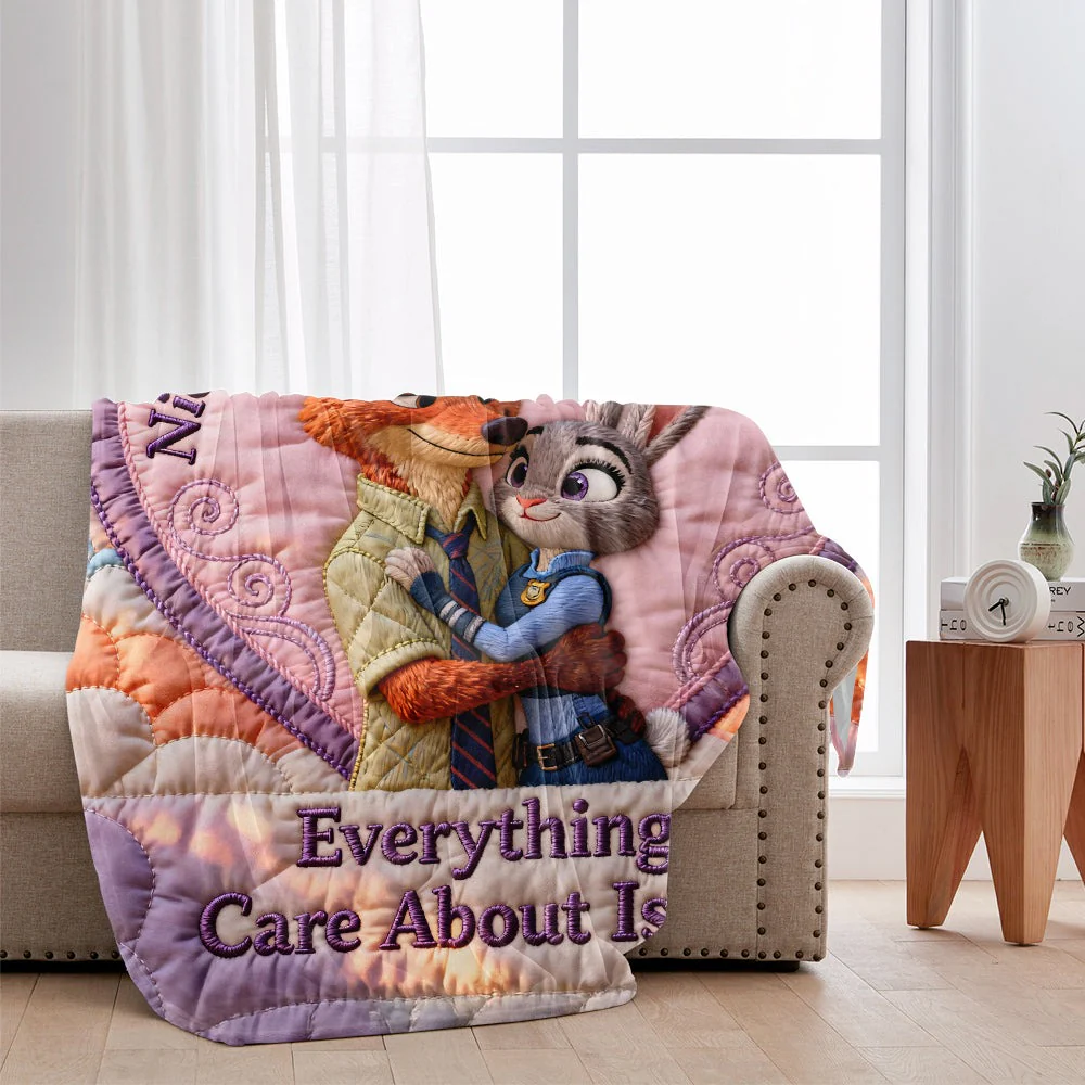Everything I Care About Is You - Personalized Blanket - Gift For Couples, Movie Fans NL122 - Image 2