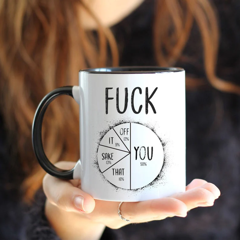 F*ck You/That/Sake/It/Off Rude - Accent Ceramic Mug - Image 3