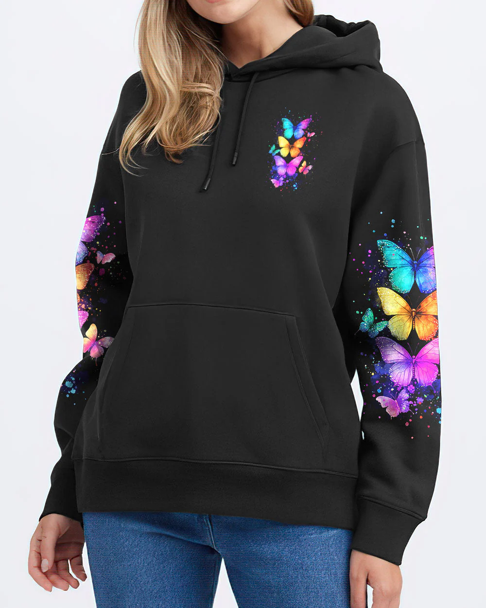 Faith Hope Love Butterflies Women's All Over Print Shirt - 2201251 - Image 3