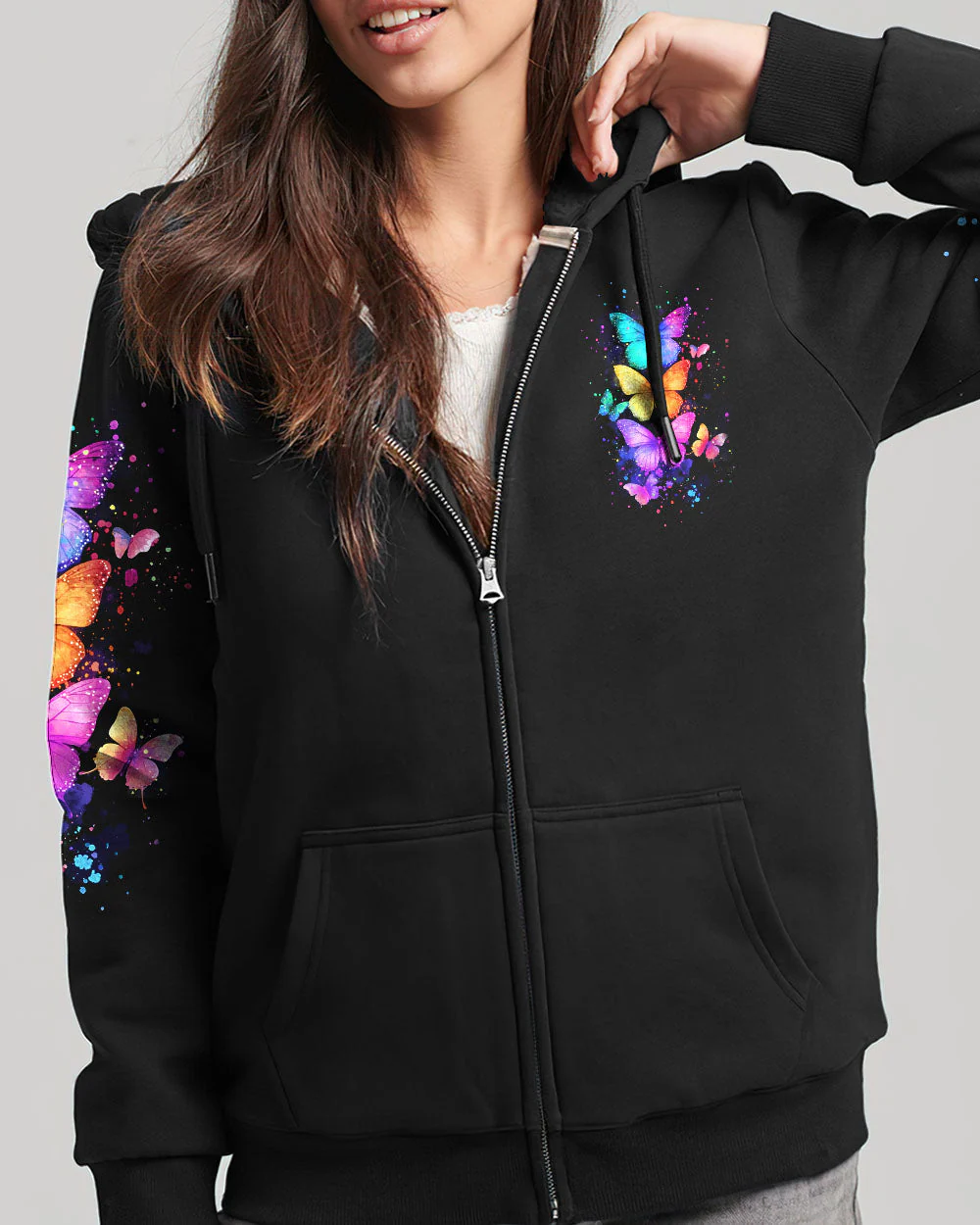 Faith Hope Love Butterflies Women's All Over Print Shirt - 2201251 - Image 5