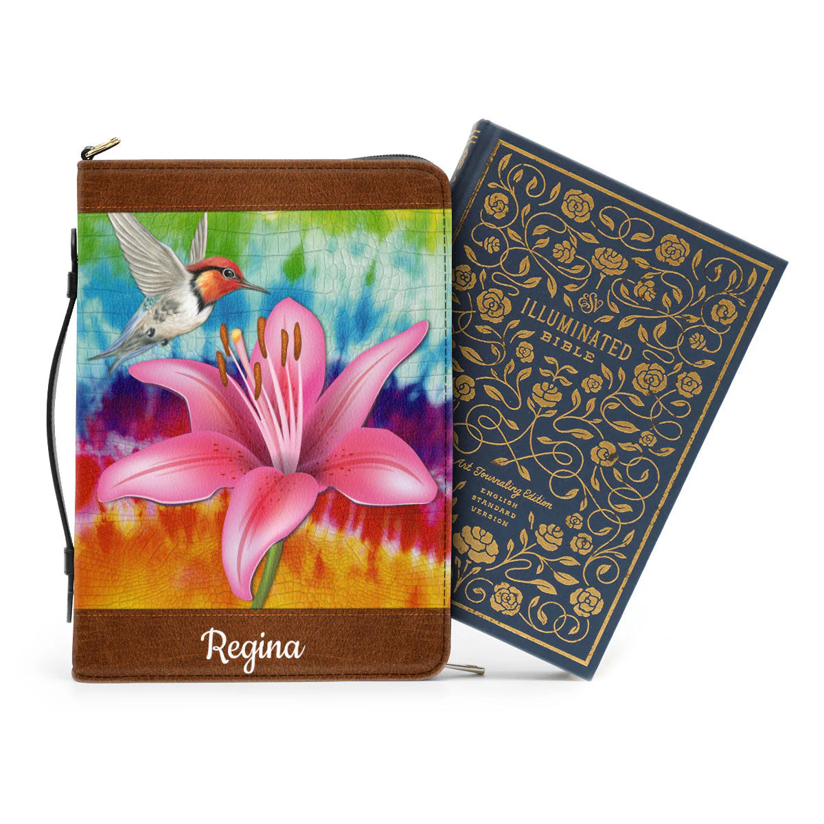 Faith Over Fear Lily Flower - Thoughtful Gift For Christians - Personalized Bible Covers - AT4080741 - Image 3