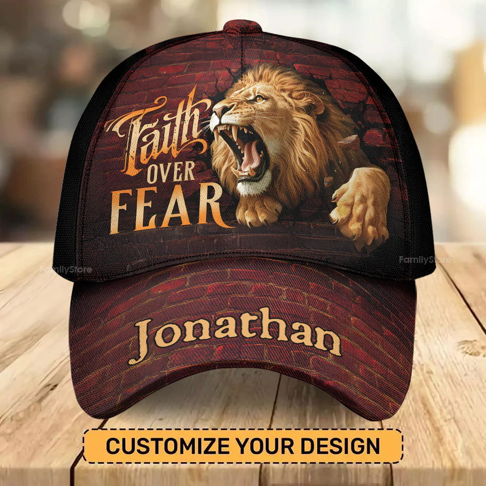 Faith Over Fear - Personalized Classic Cap - Gift For Dad, Husband, Grandpa HN02