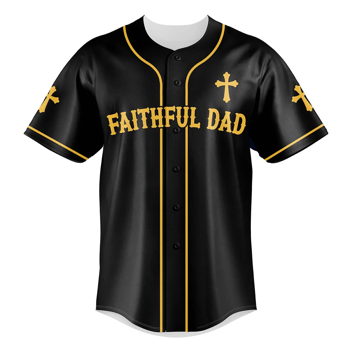 Faithful Dad Baseball Jersey - Christant Gift For Him - Image 2