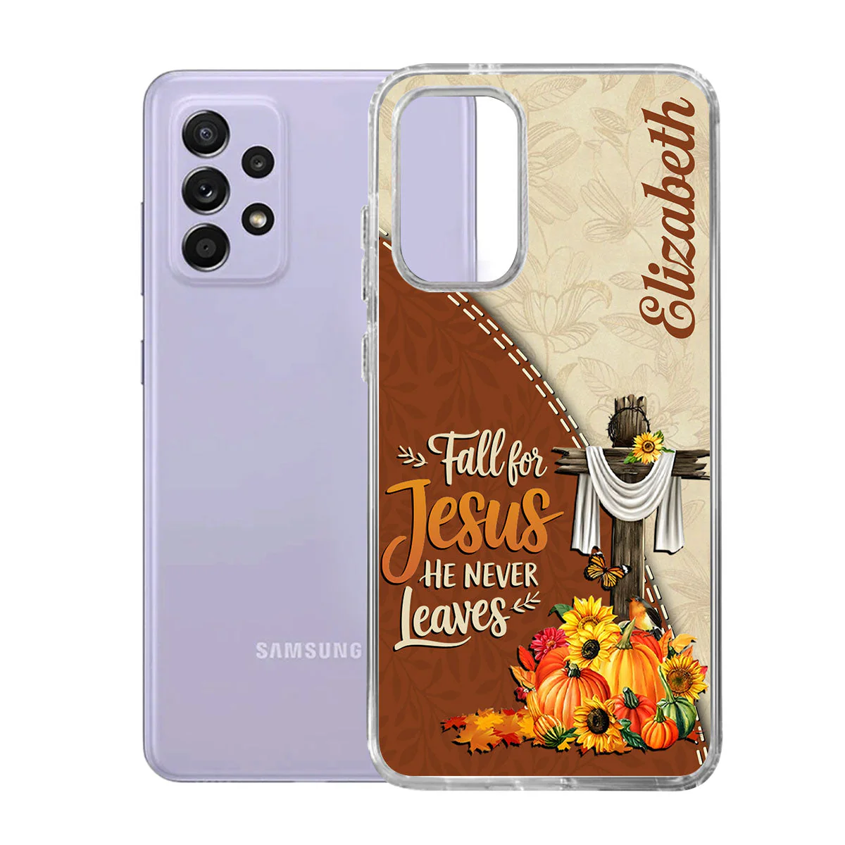 Fall For Jesus He Never Leaves - Personalized Phone Case TD118 - Image 6