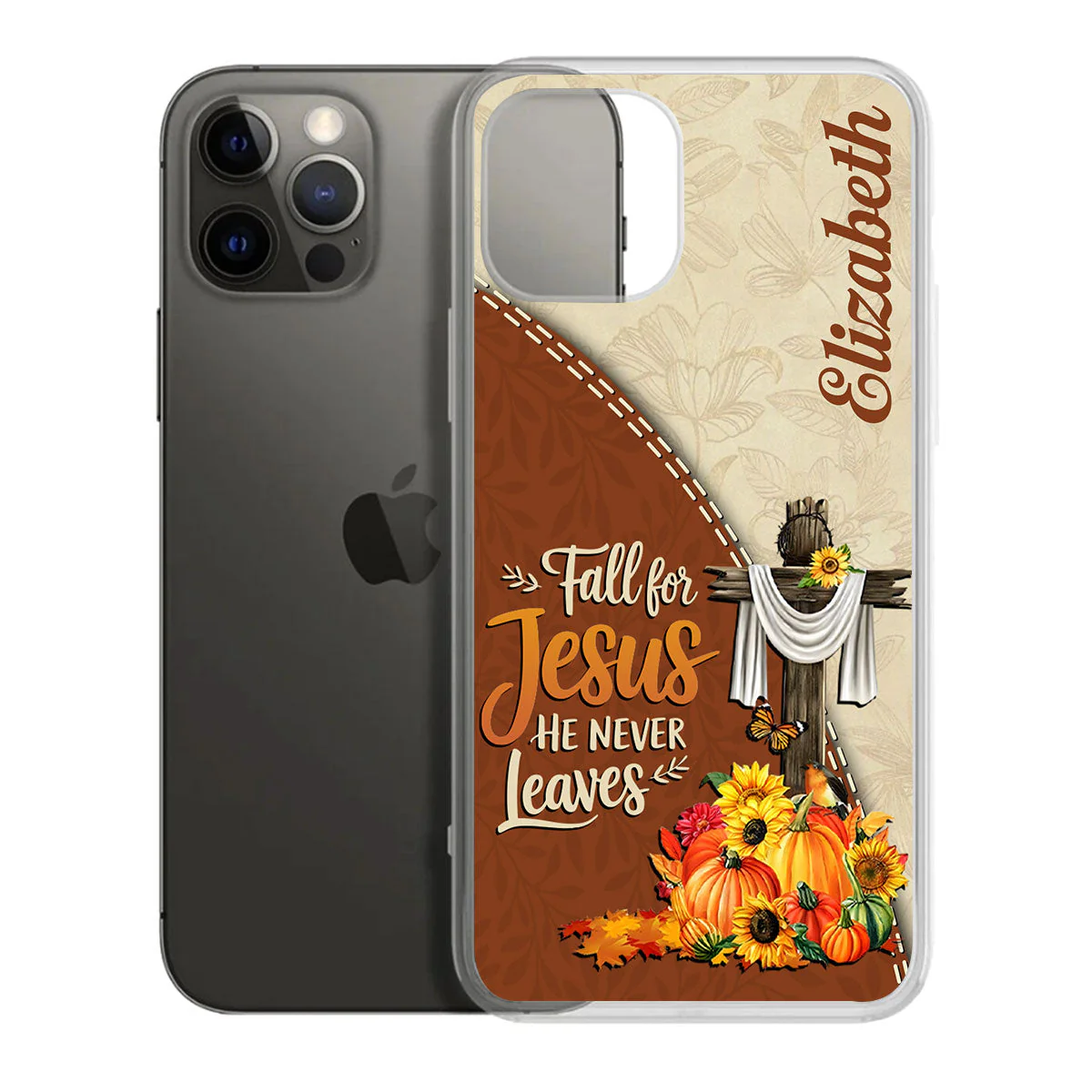 Fall For Jesus He Never Leaves - Personalized Phone Case TD118 - Image 7
