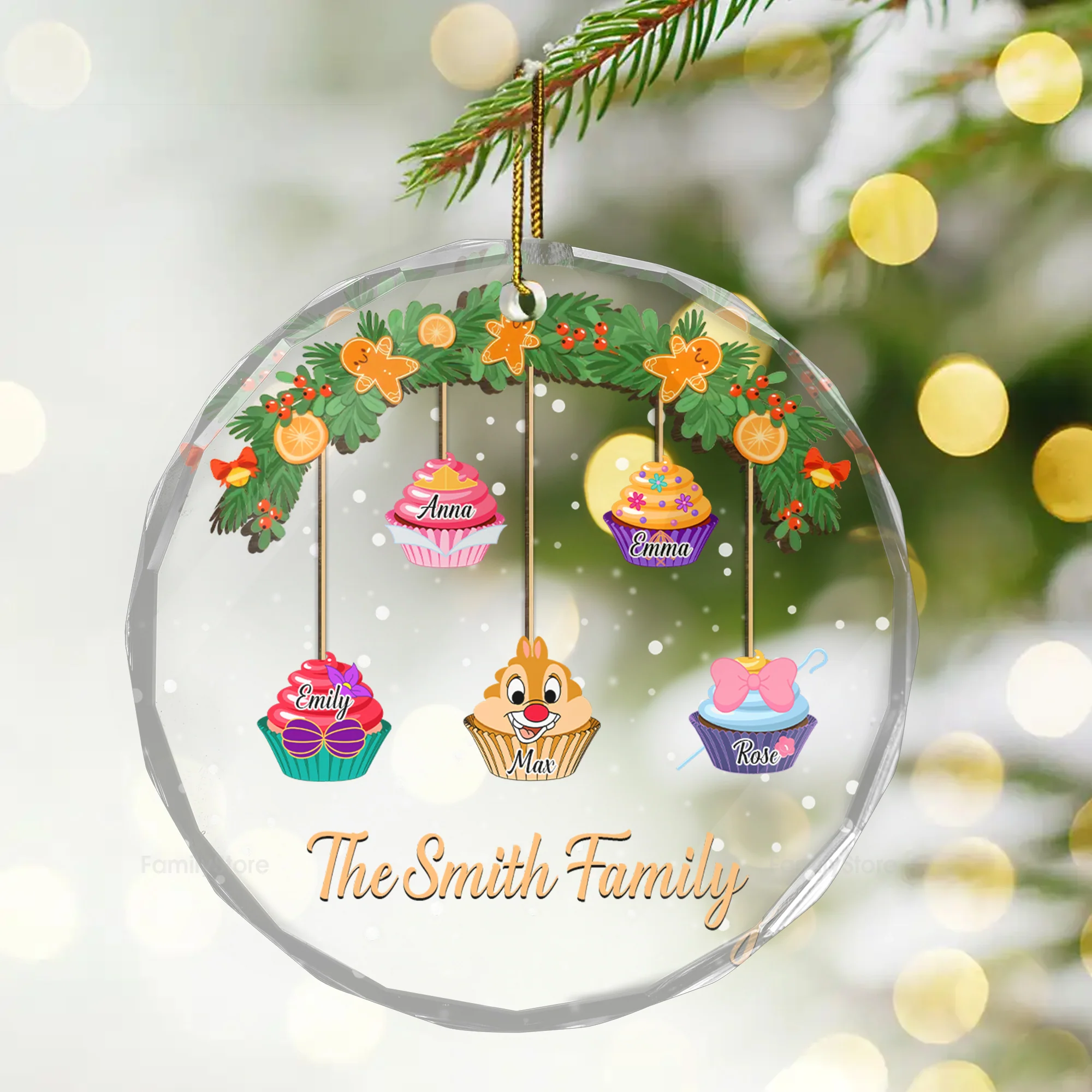 Family Is The Best Part Of Christmas - Gift For Family - Personalized Glass Ornament - CL31 NA94 - Image 3