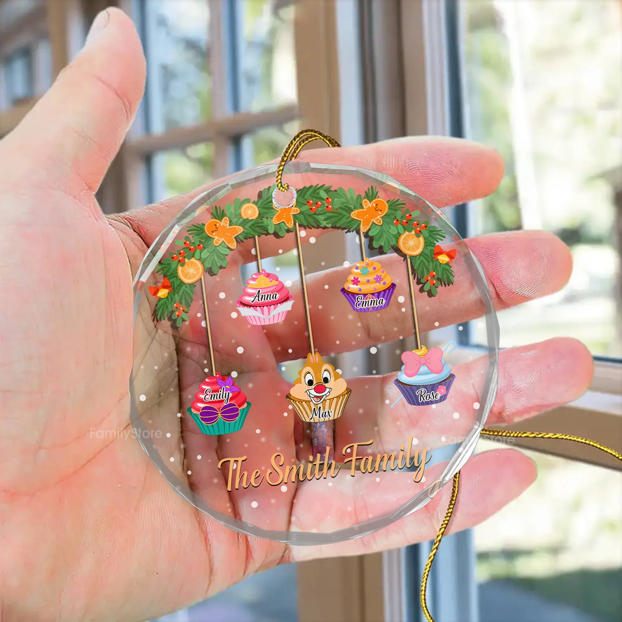 Family Is The Best Part Of Christmas - Gift For Family - Personalized Glass Ornament - CL31 NA94 - Image 4