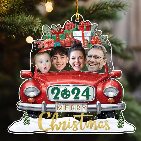 Family Photo Christmas Tree - Personalized Acrylic Ornament - Christmas Gift For Family Members - NA94 - Image 2