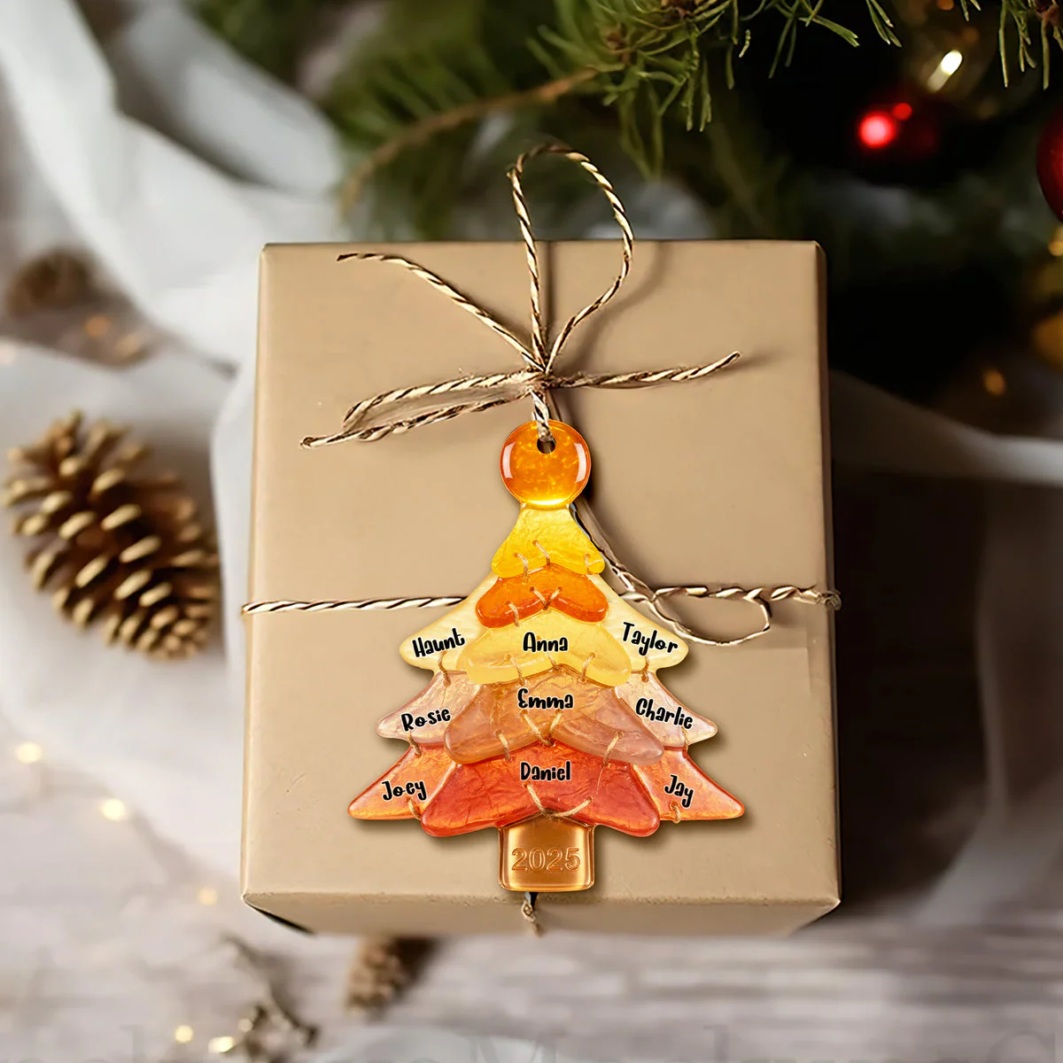 Family Tree - Personalized Acrylic Ornament - Christmas Gifts For Family NL122