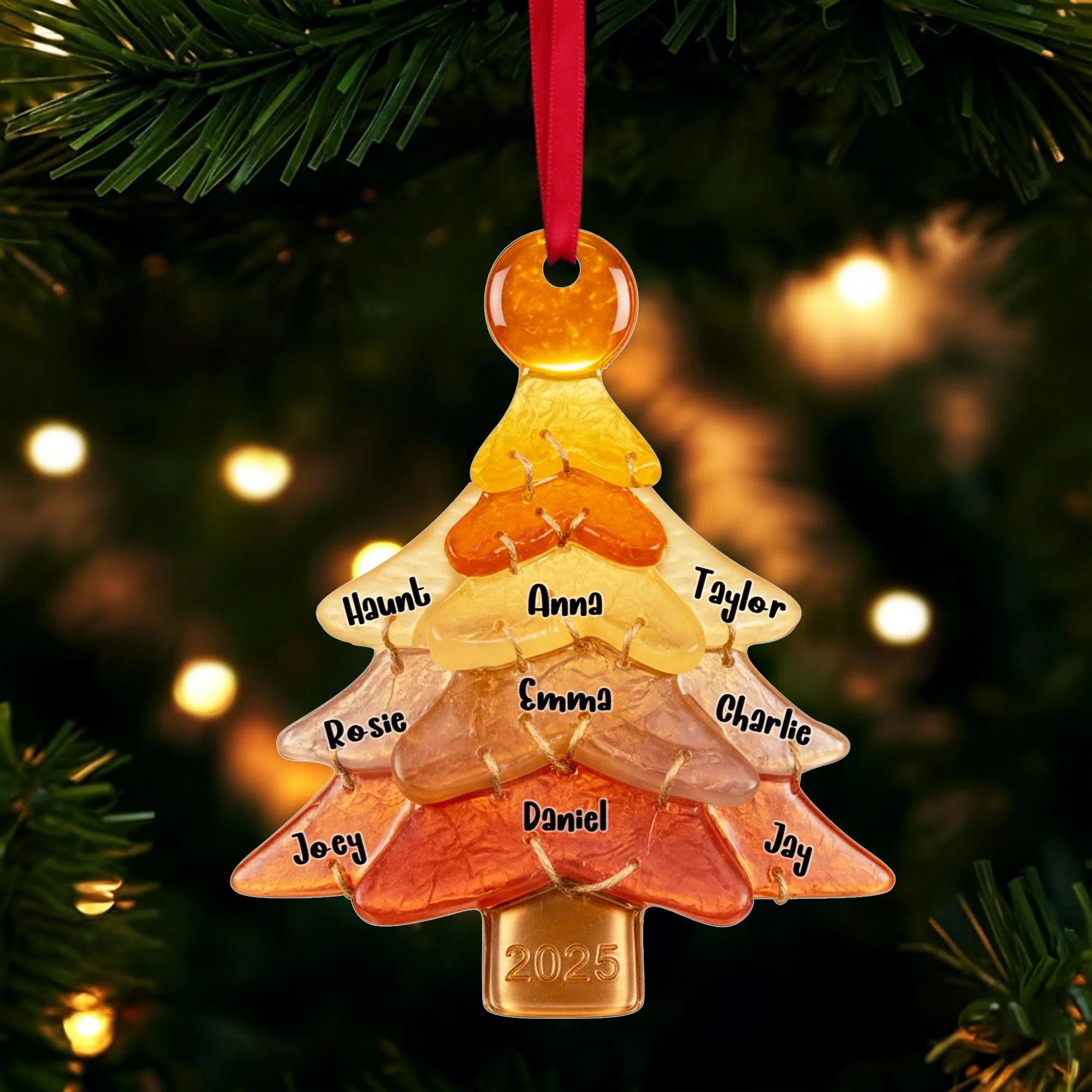 Family Tree - Personalized Acrylic Ornament - Christmas Gifts For Family NL122 - Image 3