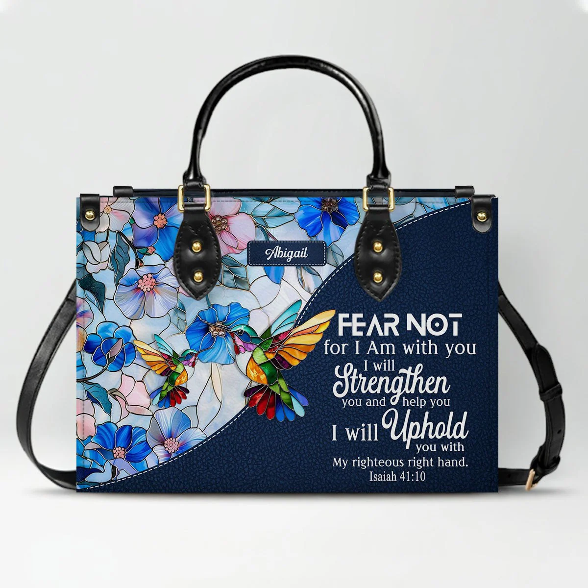 Fear Not For I Am With You - Personalized Leather Handbag - Gift For Her HL128