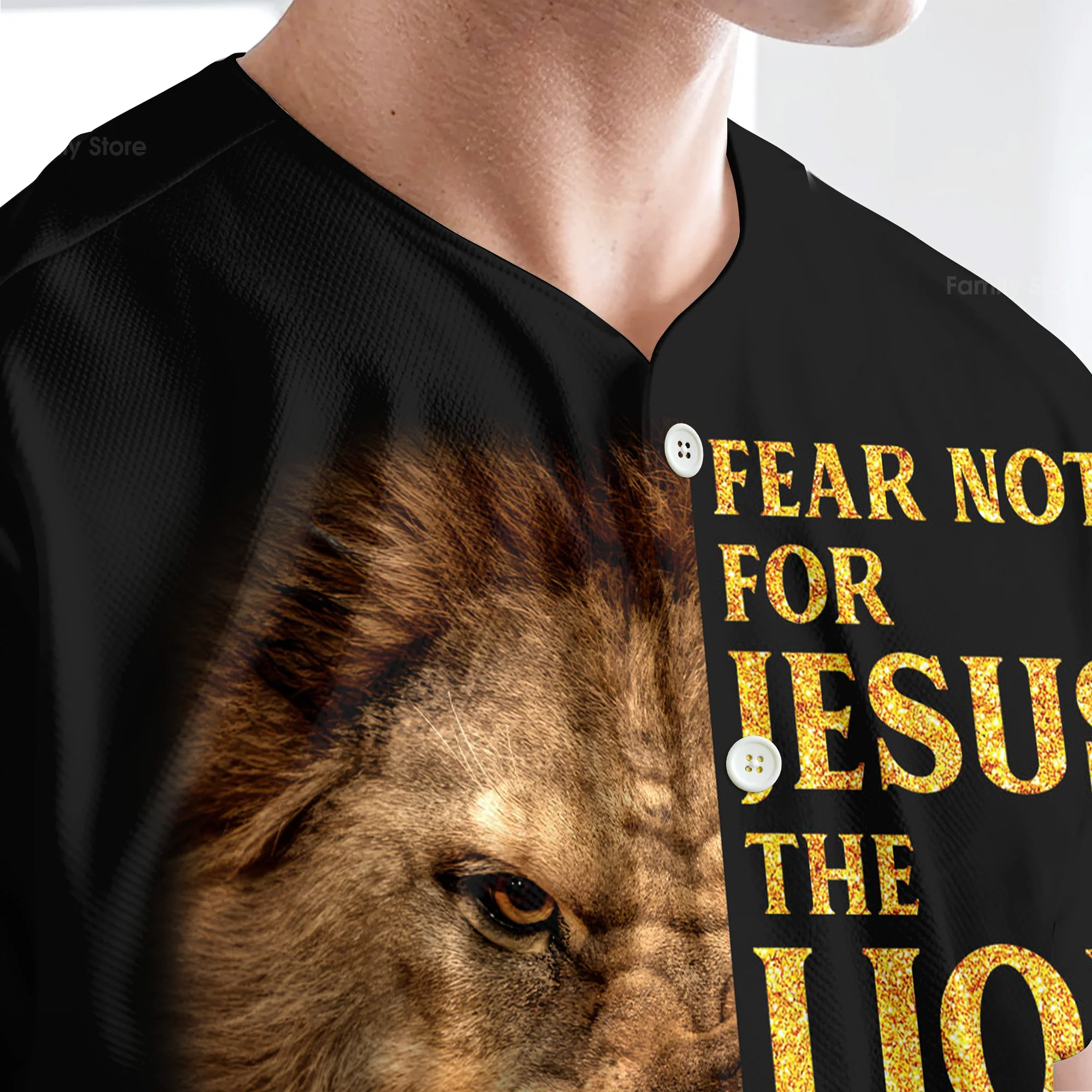 Fear Not For Jesus The Lion Of Judah Has Triumphed Printed 3D Baseball Jersey - Christant Gift For Him - Image 4