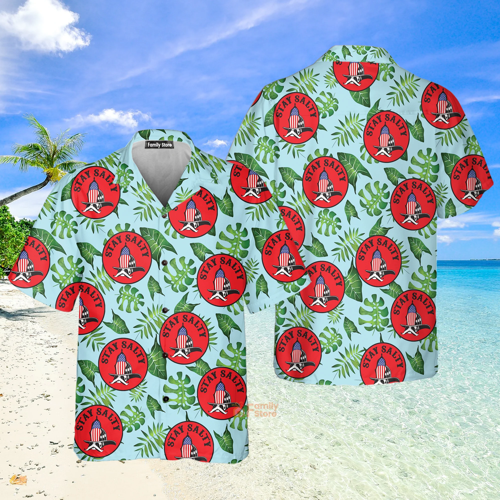 Custom Logo Firefighter On Green Leaves - Personalized Hawaiian Shirt PN302169Lb - Image 4