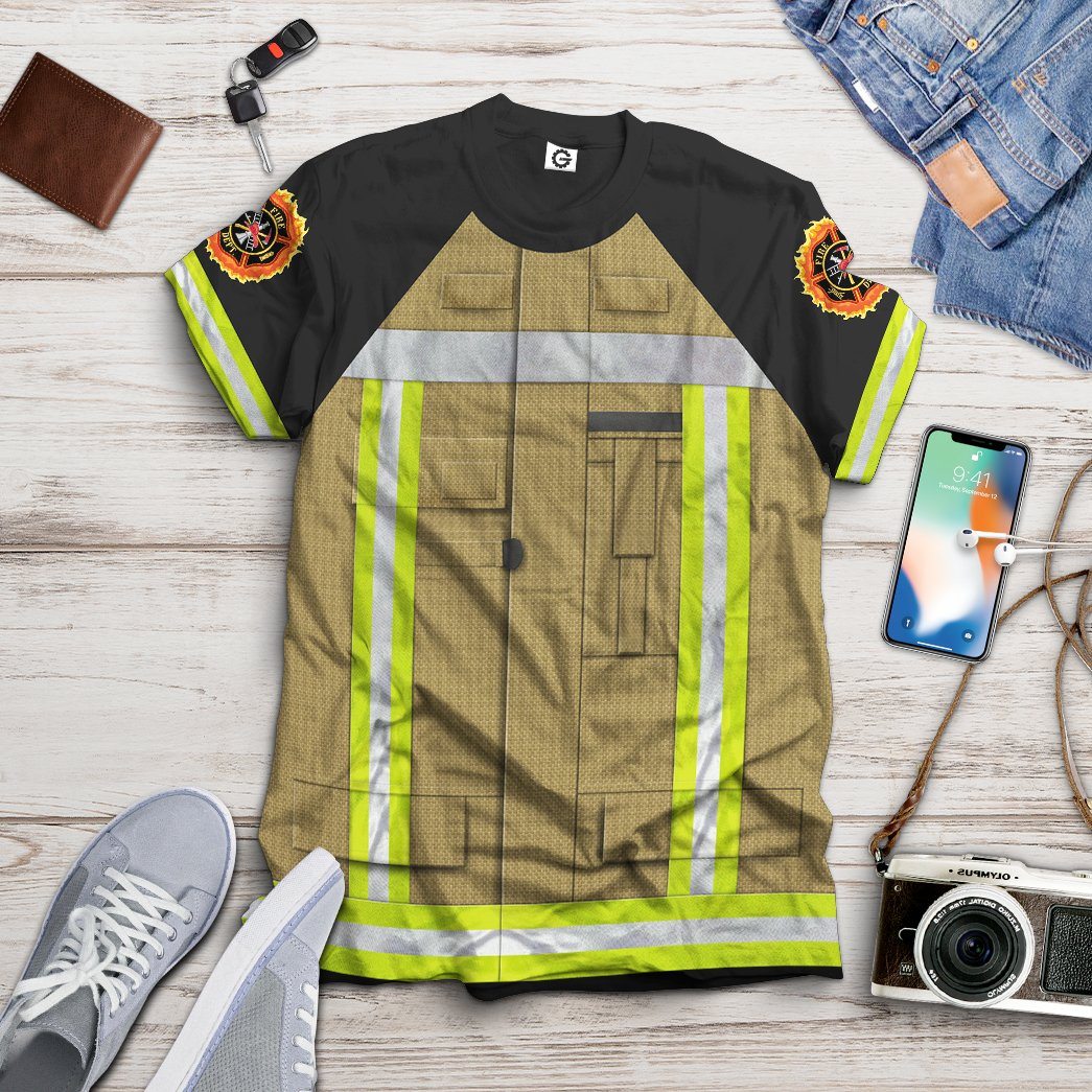 Personalized Firefighter T-Shirt 3D For Men & Women - Image 3