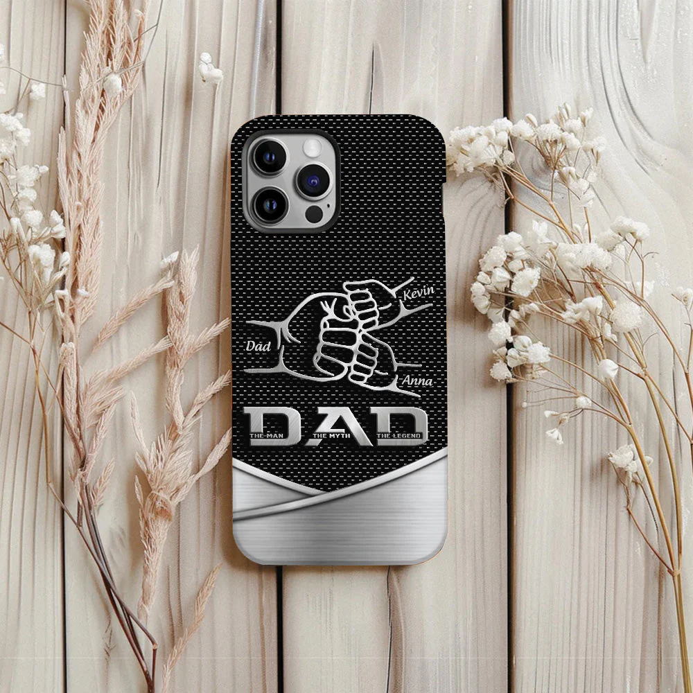First Bump Dad The Man The Myth The Legend - Personalized Phone Case - Gifts For Dad NL122 - Image 3