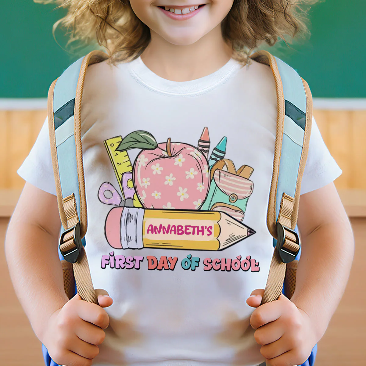 First Day Of School - Personalized Shirt - Back To School Gift For Kids