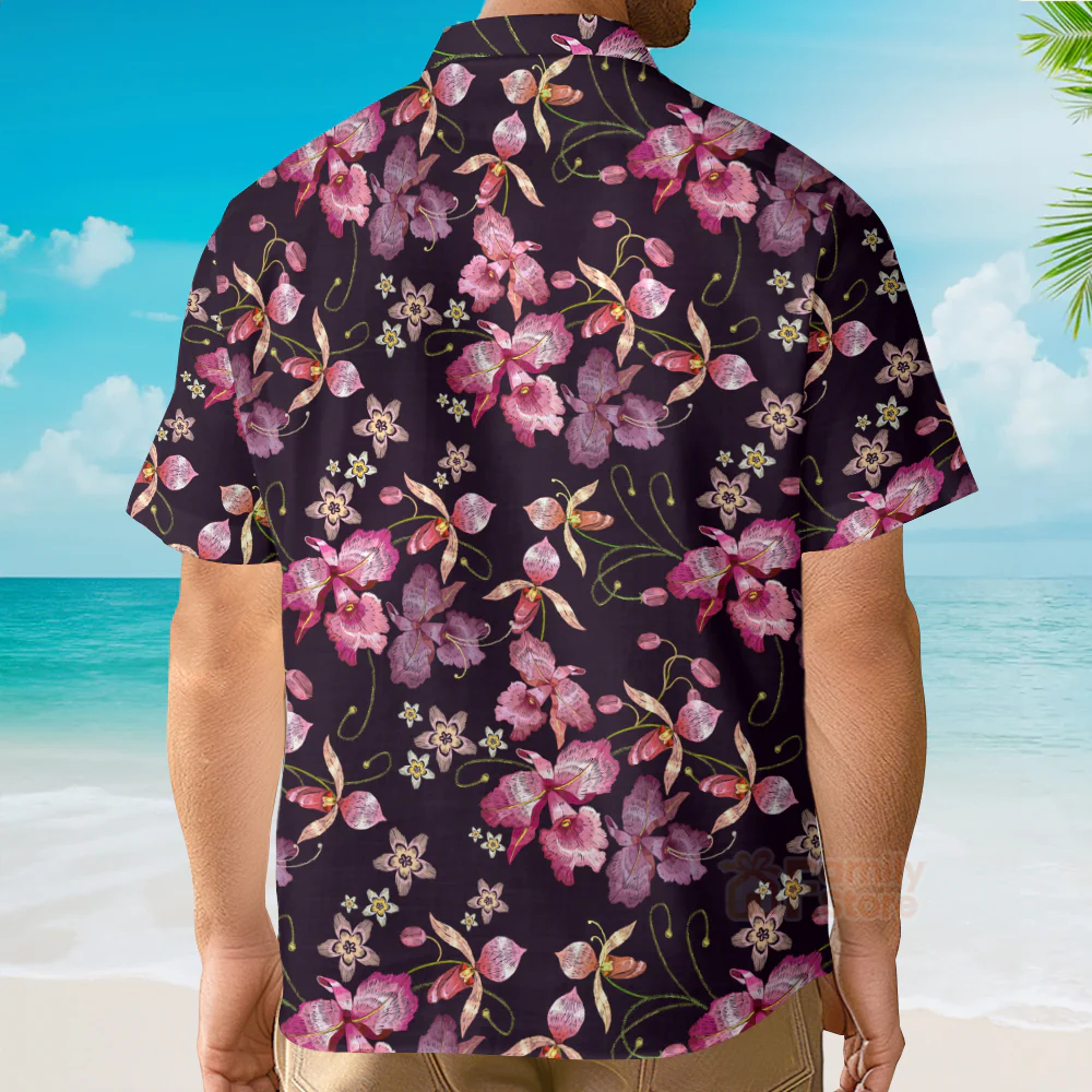 Floral Flower 16 Hawaiian Shirt - Image 4